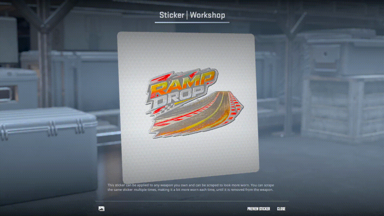 Race Ramps Sticker Steam Workshop::Sticker | Ramp Drop ( Foil )