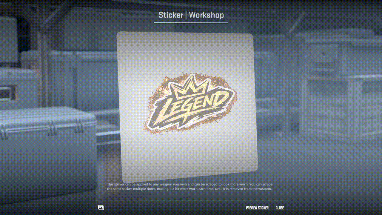 Steam Workshop::Sticker | Legend ( Glitter )